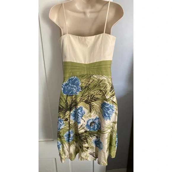 Ann Taylor Silk Floral Midi Dress NWOT Size 2 Petite - Picture 3 of 16